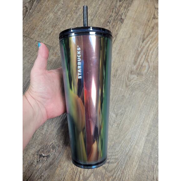 Starbucks Other - Starbucks 2023 Holiday Mermaid Siren Iridescent Cold Cup 24 Oz Tumber